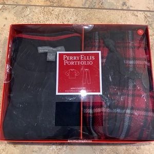 PERRY ELLIS FLEECE MEN'S SLEEP SET NWT